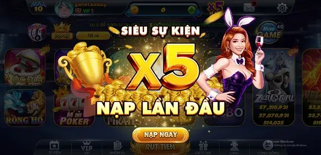 Event hấp dẫn nhân 5 nạp đầu