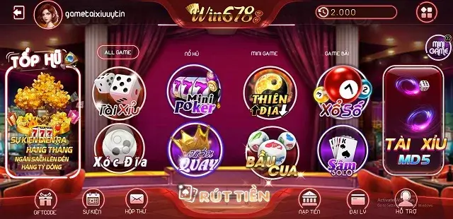 giao diện game tại Win 678 Vin