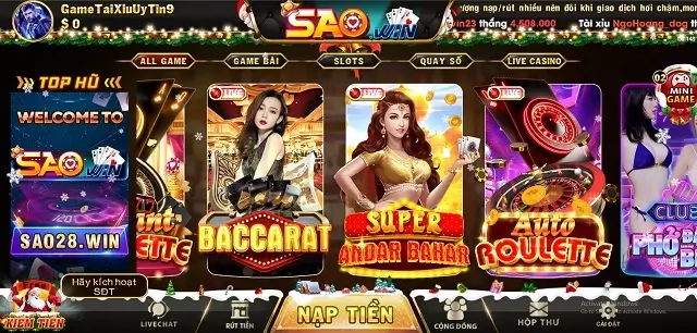 Live game đẳng cấp tại Sao28