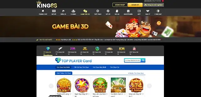 Sảnh game bài tại nhà cái